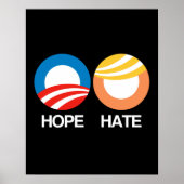 HOPE (Obama) gegen HATE (Trump) Poster (Vorne)