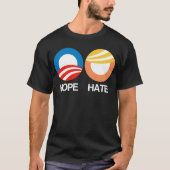 HOPE (Obama) gegen HATE (Trump) T-Shirt (Vorderseite)
