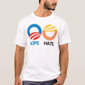 HOPE (Obama) gegen HATE (Trump) T-Shirt (Vorderseite)