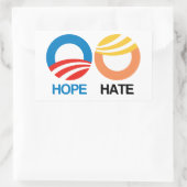 HOPE (Obama) HATE (Trump) Rechteckiger Aufkleber (Tasche)