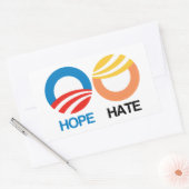 HOPE (Obama) HATE (Trump) Rechteckiger Aufkleber (Umschlag)