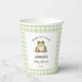 Hope On Over Frog Baby Dusche Pappbecher (Rückseite)