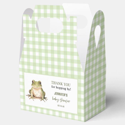 Hope On Over Frog Theme Babydusche Geschenkschachtel (Geöffnet)