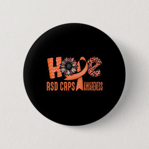 Hope Orange Ribbon Leopard Sonnenblume Rsd Crps Aw Button
