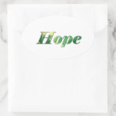 Hope. Ovaler Aufkleber (Tasche)