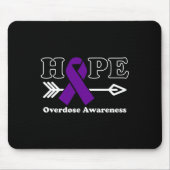 Hope - Overdose Awareness Purple Ribbon Mousepad (Vorne)