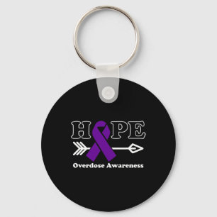 Hope - Overdose Awareness Purple Ribbon Schlüsselanhänger