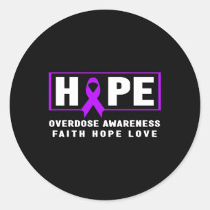 Hope Overdose Awareness Runder Aufkleber