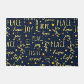 Hope Peace Joy Light Holiday Fußmatte (Vorderseite)