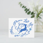 Hope Peace Liebe Joy Postkarte (Stehend Vorderseite)