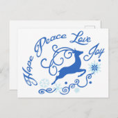 Hope Peace Liebe Joy Postkarte (Vorne/Hinten)