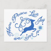 Hope Peace Liebe Joy Postkarte (Vorderseite)