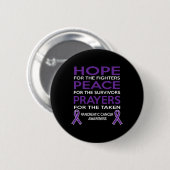 Hope Peace Prayers Bauchspeicheldrüsenkrebs-Bewuss Button (Vorne & Hinten)