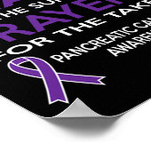 Hope Peace Prayers Bauchspeicheldrüsenkrebs-Bewuss Poster (Ecke)