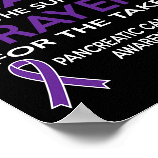 Hope Peace Prayers Bauchspeicheldrüsenkrebs-Bewuss Poster (Ecke)