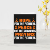 Hope Peace Prayers Leukemia Awareness Karte (Gelbe Blume)