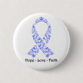 Hope Periwinkle Awareness Ribbon Button (Vorderseite)