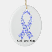 Hope Periwinkle Awareness Ribbon Keramik Ornament (Rechts)