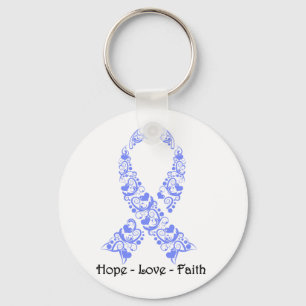Hope Periwinkle Awareness Ribbon Schlüsselanhänger