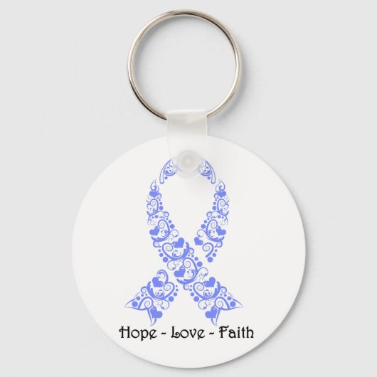 Hope Periwinkle Awareness Ribbon Schlüsselanhänger (Vorderseite)