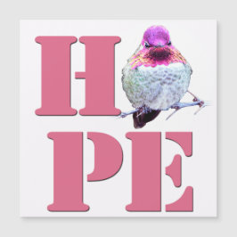 HOPE Pink Anna's Hummingbird Foto Magnetic Magnetkarte