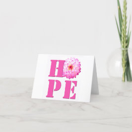 HOPE Pink Dahlia Blume Foto Note Card Dankeskarte