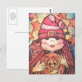 Hope Pink Halloween Hexe Postkarte (Vorne/Hinten)