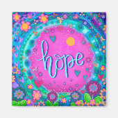 Hope Pink Hübsch Fun Blume Moderne Inspirivity Magnet (Vorne)