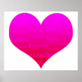Hope Pink Motivierend Poster (Vorne)