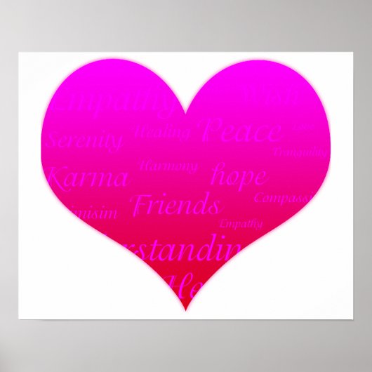 Hope Pink Motivierend Poster (Vorne)