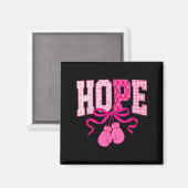 Hope Pink Ribbon Boxing Gloves Pink Brustkrebs Magnet (Vorderseite/Rückseite)