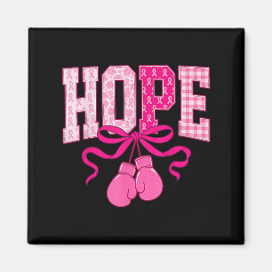 Hope Pink Ribbon Boxing Gloves Pink Brustkrebs Magnet