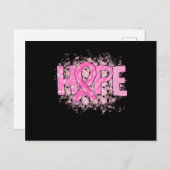 Hope Pink Ribbon Brustkrebs Bewusstsein (3) Einladungspostkarte (Vorne/Hinten)