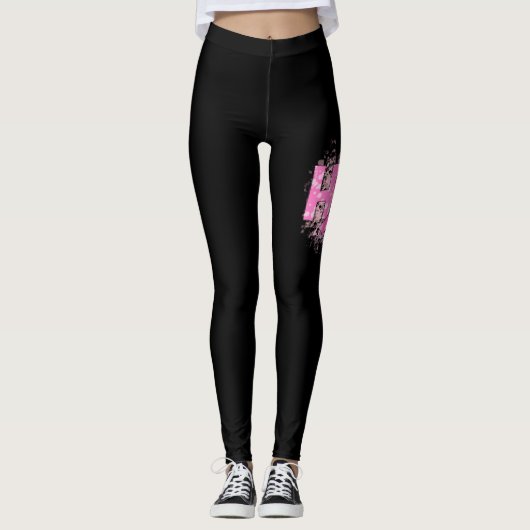 Hope Pink Ribbon Brustkrebs Bewusstsein (3) Leggings (Vorderseite)