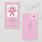 Hope Pink Ribbon Business Card 2 Visitenkarte (Vorne/Hinten)