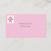 Hope Pink Ribbon Business Card 2 Visitenkarte (Rückseite)