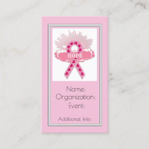 Hope Pink Ribbon Business Card 2 Visitenkarte