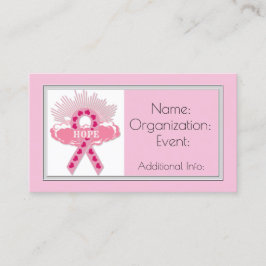 Hope Pink Ribbon Business Card Visitenkarte