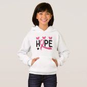 Hope Pink Ribbon Kämpfer Überlebende Brustkrebs H Hoodie (Vorne ganz)