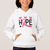Hope Pink Ribbon Kämpfer Überlebende Brustkrebs H Hoodie (Vorderseite)