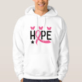 Hope Pink Ribbon Kämpfer Überlebende Brustkrebs H Hoodie (Vorderseite)