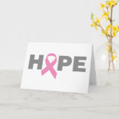 Hope Pink Ribbon-Karte Karte (Gelbe Blume)