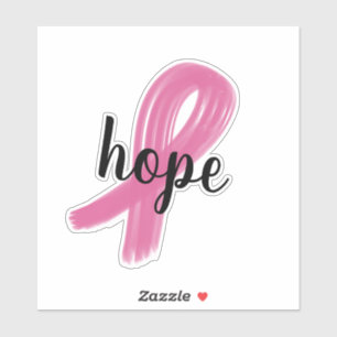 Hope Pink Ribbon Krebs Bewusstsein Vinyl Cut Stick Aufkleber