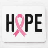 HOPE Pink Ribbon Survivor Kämpfen Brustkrebs Mousepad (Vorne)