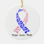 Hope Pink und Blue Awareness Ribbon Keramik Ornament (Vorne)