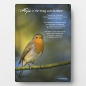 Hope Poem von Emily Dickinson Fotoplatte (Vorderseite)