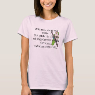Hope Poem von Emily Dickinson mit Quaker Parakeet T-Shirt