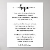 Hope Poem von Emily Elizabeth Dickinson Poster (Vorne)