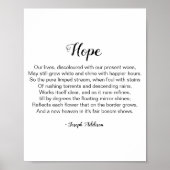 Hope Poem von Joseph Addison Poster (Vorne)