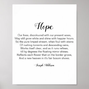 Hope Poem von Joseph Addison Poster